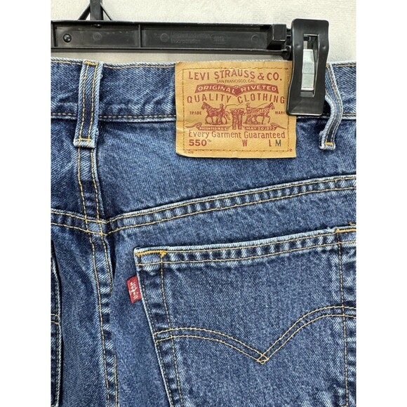 Vtg Levis 550 Jeans Womens 10M 29x30 Dark Wash High Rise Relaxed Tapered Y2K - Picture 3 of 9
